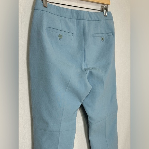 Theory Women's Erstina Pioneer Straight Mid-Rise Cropped Pants in Ocean Blue 4 - Picture 5 of 7